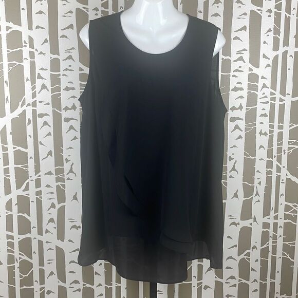 Vince Camuto Semi-Sheer Sleeveless Top 1X - Picture 1 of 11